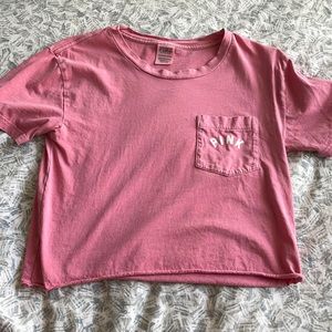pink crop top